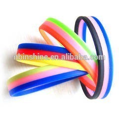 Stratified silicone bracelet , silicone rubber bracelet , silicone chain bracelet