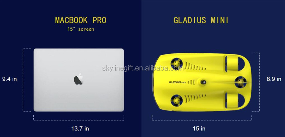 Gladius mini Underwater Diving to 330ft Drone with movable 4K Camera