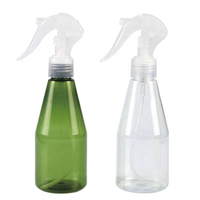 transparent green color pet plastic trigger spray bottle