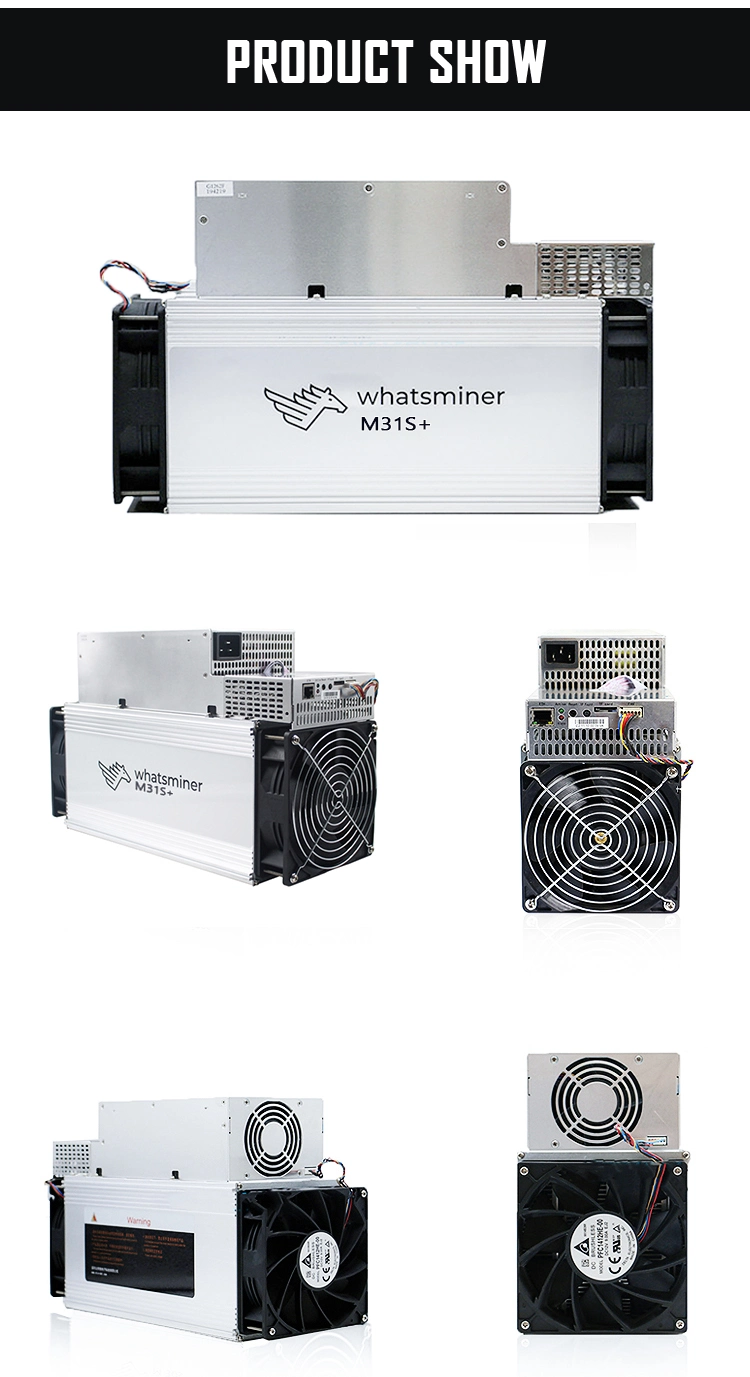 Blockchain Microbt Whatsminer M31s+ 82t Btc Bch Bitcoin Antminer Miner with PSU