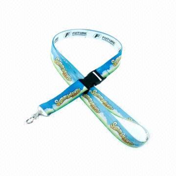 Promotional Nylon Lanyard with Various Hooks and Silkscreen Printing