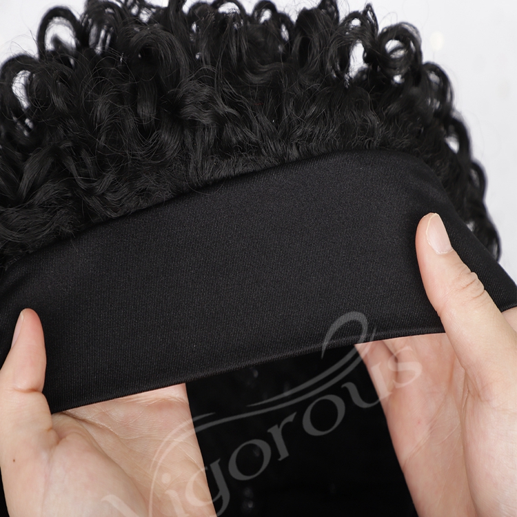 Wholesale Cheap Wrap Short Elastic Fashion Kinky Curly Lady Supplier Daily Party Soft Headband Synthetic Wig