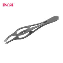 Stainless Steel Slanted Modelling hollow out Eyebrow Tweezer