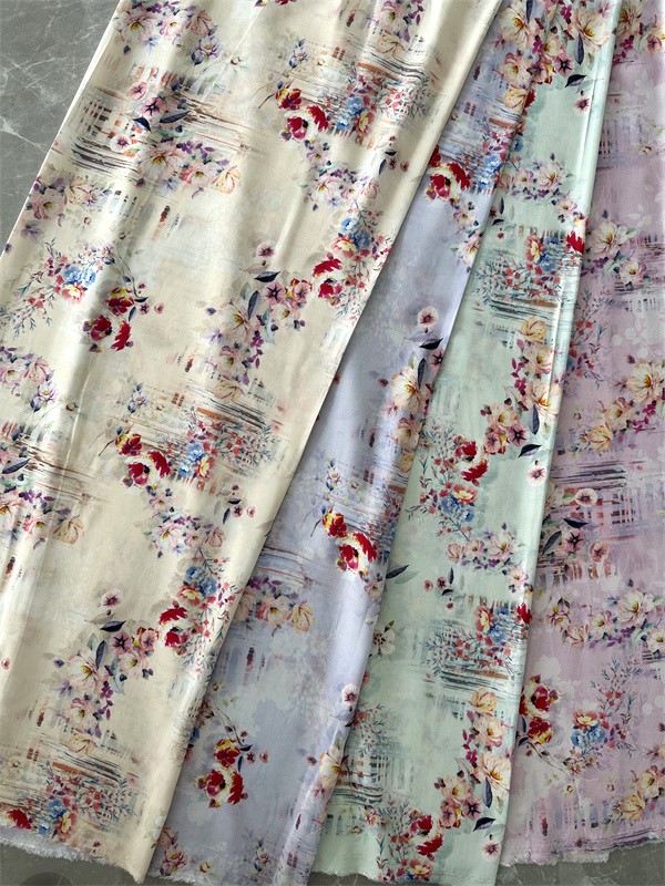 Breathable Textiles Printed Rayon Dress Fabrics