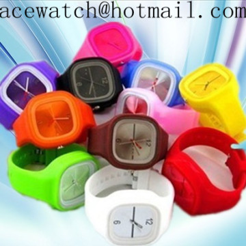silicone watch (jelly watch) silica gel wristwatches slap band watch