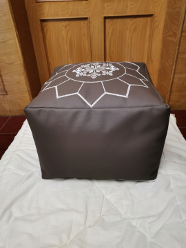 Leatherette Square Bean Leatherette Cushion