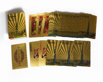 Custom Ad Promotional Golden Printing Pokers