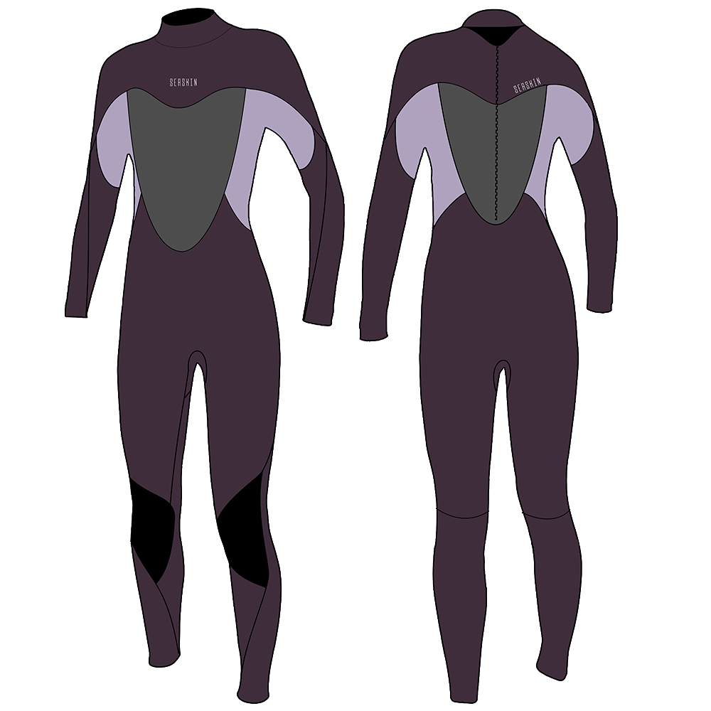 Trajes de neopreno de buceo con cremallera para mujer Seaskin