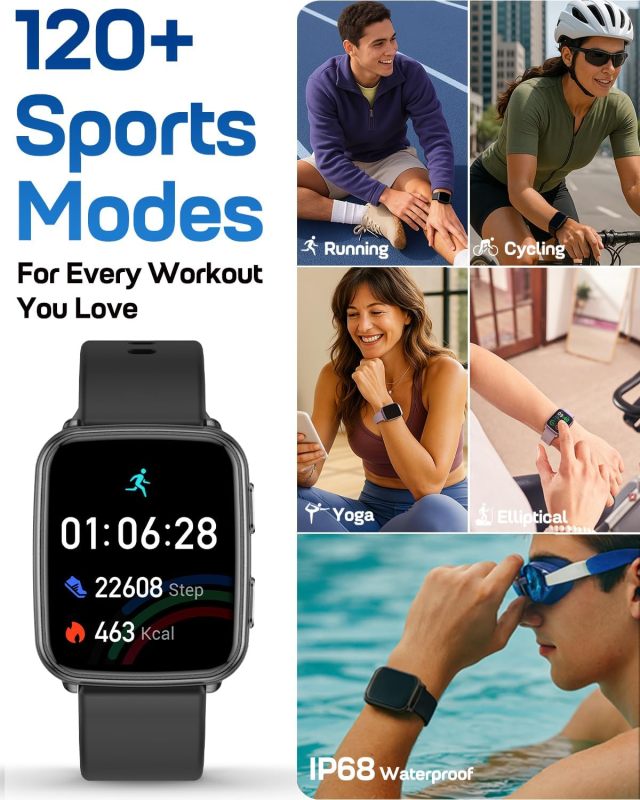 Vital care Smart Health Fitness Bracelet, 24/7 Heart Rate & Blood Oxygen Monitor, Sleep Tracker, IP68 Waterproof Activity Bracel