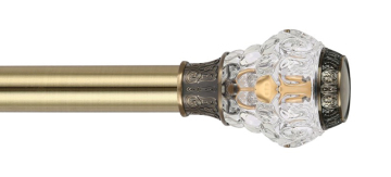 Algerian style crystal head curtain rod with drill