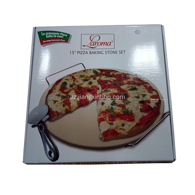 16 düymlük dairəvi pizza daş dəsti