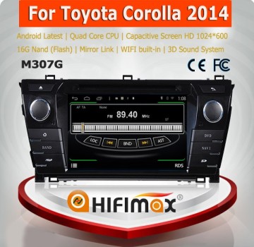 HIFIMAX Android 4.4.4 automobile dvd gps for Toyota Corolla 2014 car navigation for Toyota Corolla 2014 with car accessories