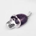 Semi Precious Stone Amethyst skull Gemstone Jewelry Pendant