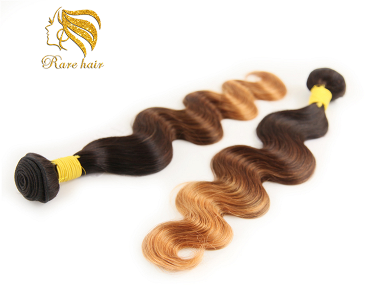 Lsy Ombre Brazilian Hair Body Wave 1b/4/30 3 Tone Ombre Human Hair Weave Bundles 1 Piece 10-26 Inch