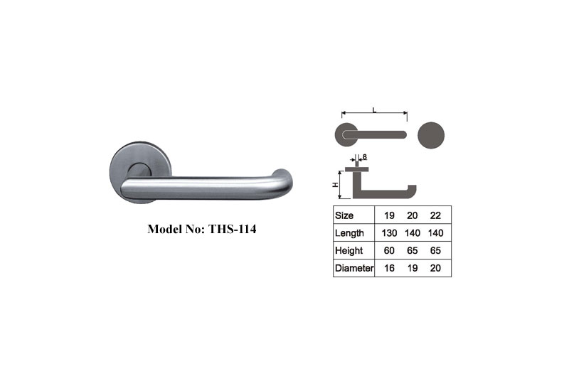 Modern Simple Tube Door Lever Handle Sets