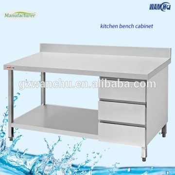 Commercial Stainless Steel Kitchen Workbench with Drawers/Working table with Double Layers