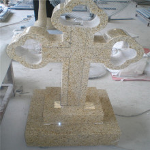 Yellow cross headstone