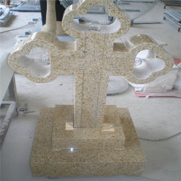 Yellow cross headstone