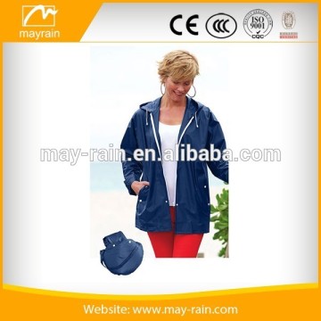 2016 fashion lady blue waterproof jacket