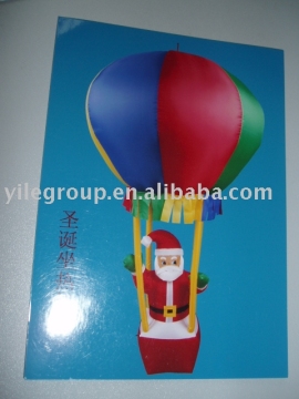 inflatable santa gift/santa by Hot air balloon/1.8 inflatable santa