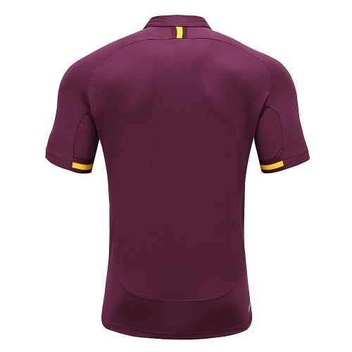 Camisa pólo masculina de rúgbi de ajuste seco roxo masculino