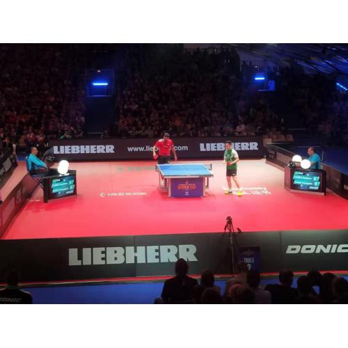 ITTF -zugelassene Indoor -Tischtennis PVC Sportböden für internationale Veranstaltungen