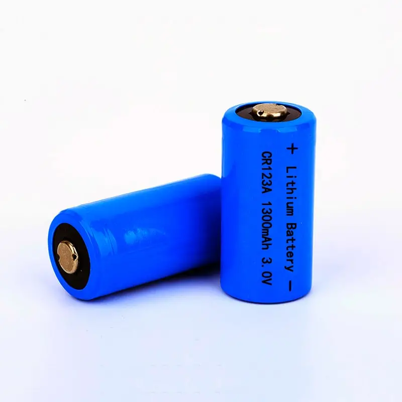 Flat Top 3.0V Cr123A Icr16340 Icr17335 1300mAh No Rechargeable Limno2 Lithium Battery