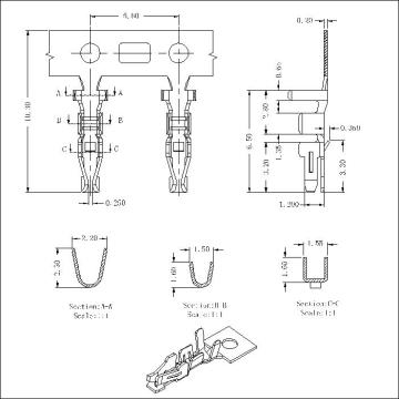 2.00mm pitch-krimpende terminalconnector