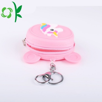 Lovely Cartoon Animal Zip Coin Custom Silicone Purse