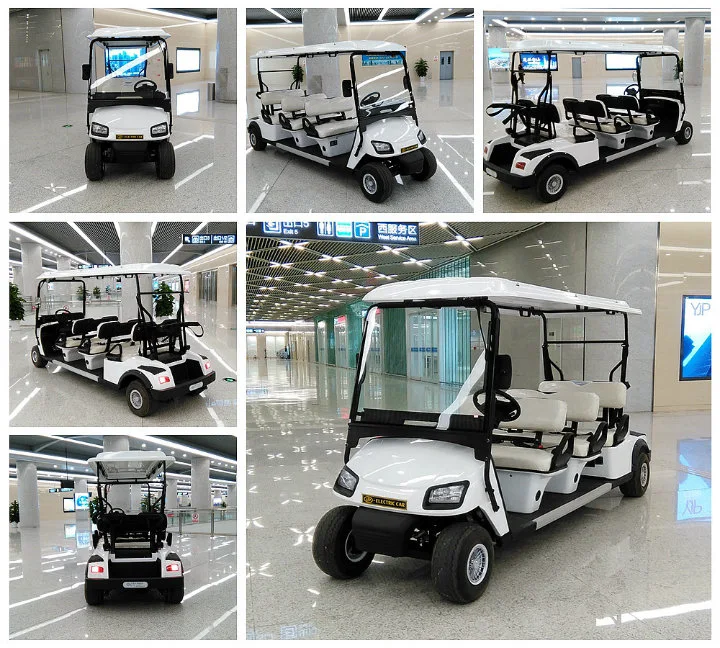 6 Seater off Road Battery Powered Laminated Glass with Wiperclassic Shuttle Electric Sightseeing Golf Car for Sale