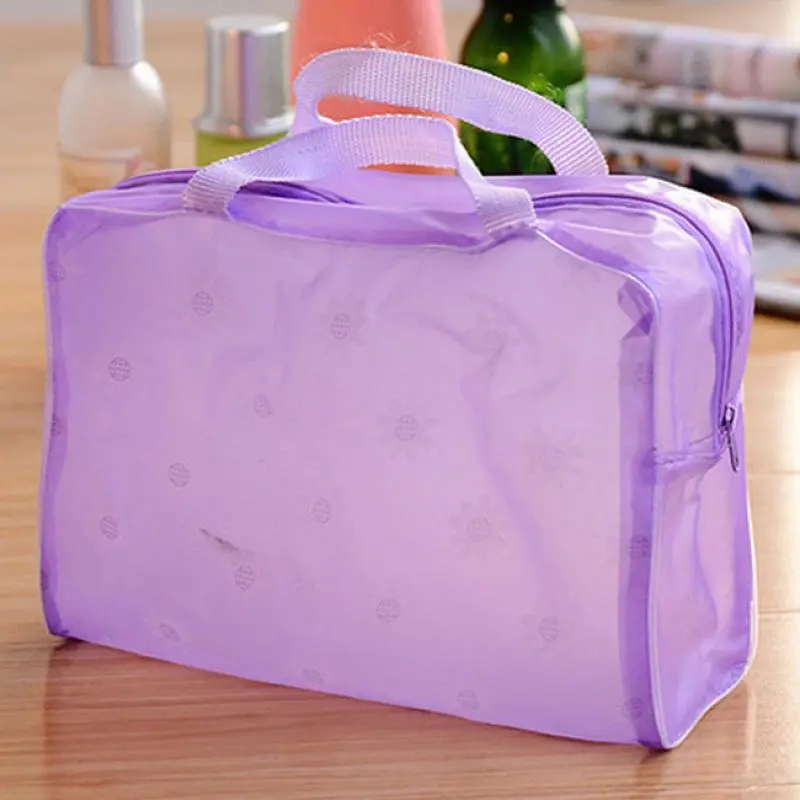 Floral Print Travel Waterproof Cosmetic Bag Bath Receiving Bag