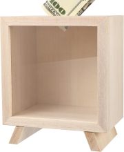 Personalized Wooden Piggy Bank with Savings Goals