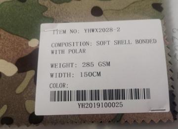 Paper Printing Soft Shell Bonded With Polar Fabrics