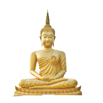 religious antique style brass metal craft India buddha statue