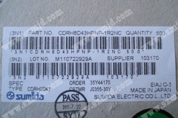 Low Profile Shielded 1.2uh 5.6a Smd Power Inductor Cdrh8d43hpnp-1r2nc