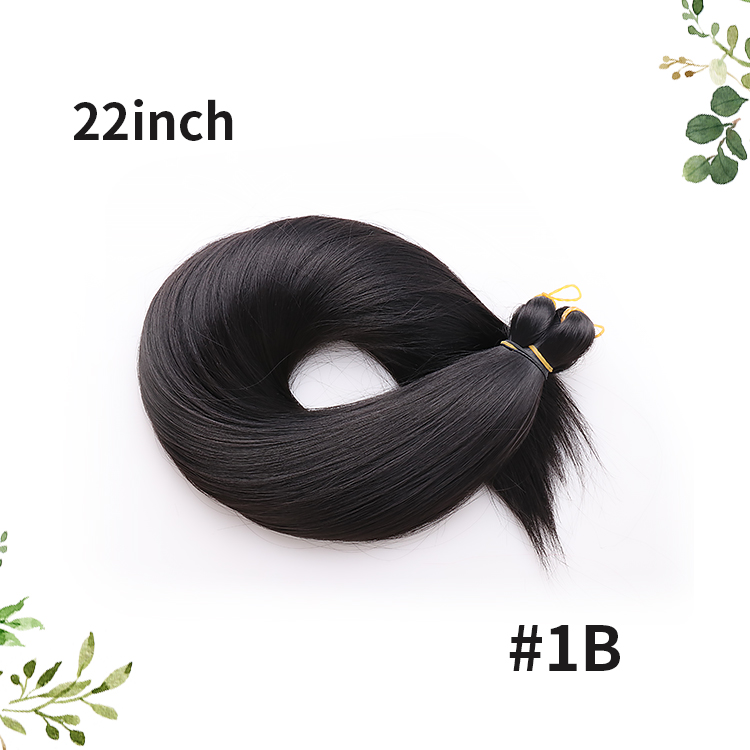 Julianna Quality Bone Straight 22 Shinning Wine Colour Long Short Brown Silky Bone Straight Hair Braiding Synthetic Extensions