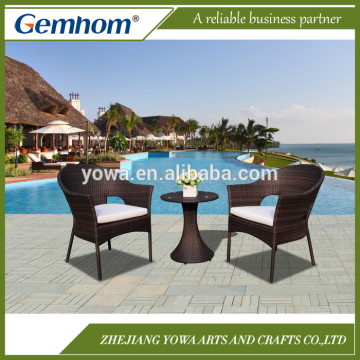 Leisure flat rattan black patio dining sets