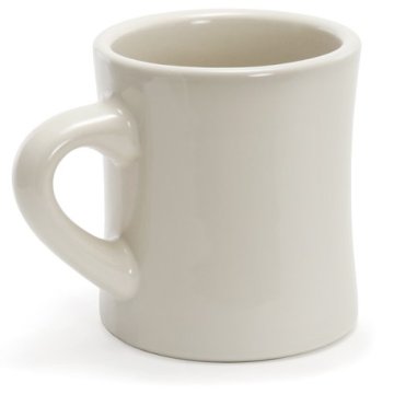 Handmade Ceramic Custom White Diner Mug