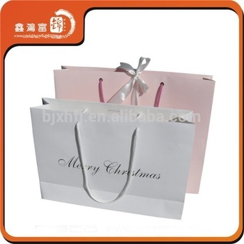 2015 handle color paper shopping bag