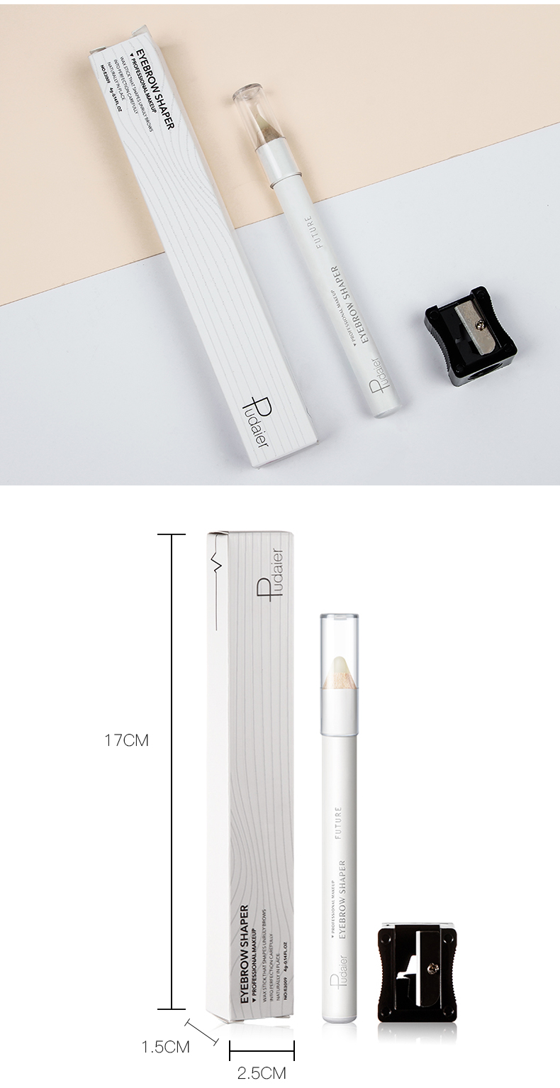 Pudaier Colorless Shaper Eyebrow Wax Pencil Styling Pen