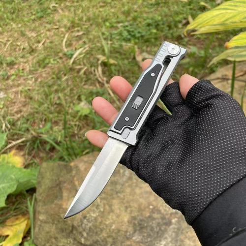 Coltello da utilità in acciaio compatto d2 - manico CNC Craft con impugnatura G10 per esterno, EDC e uso tattico