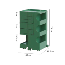 Plastic Movable Hair Salon Beauty Trolley Cart for Barber Shops
