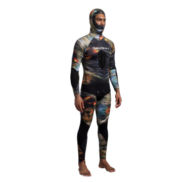 Seackin Mens 3mm Δύο κομμάτια Ανοίξτε Wetsuit Spearfishing