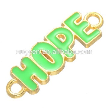 zinc alloy jewelry findings components enamel letter findings charm