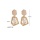 Dangle lustre Beige Géométrique Gravier-goutte d&#39;huile Boucles d&#39;oreilles pour femme Fille