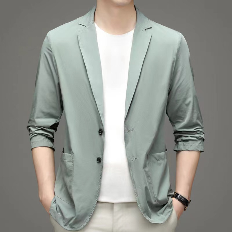 Летняя мужская однобортная солнцезащитная куртка Summer Men's Single Breasted Sun Jacket