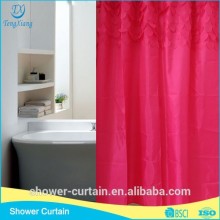 3D polyester fabric shower curtains with circle red