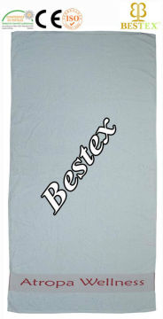100% cotton terry woven custom logo double Jacquard border towels