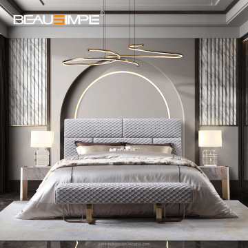 Solid Wood Frame Luxury Double Size Beds