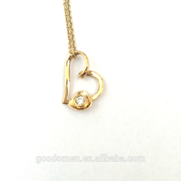 Fashion Rose Gold heart shape Necklace Jewelry